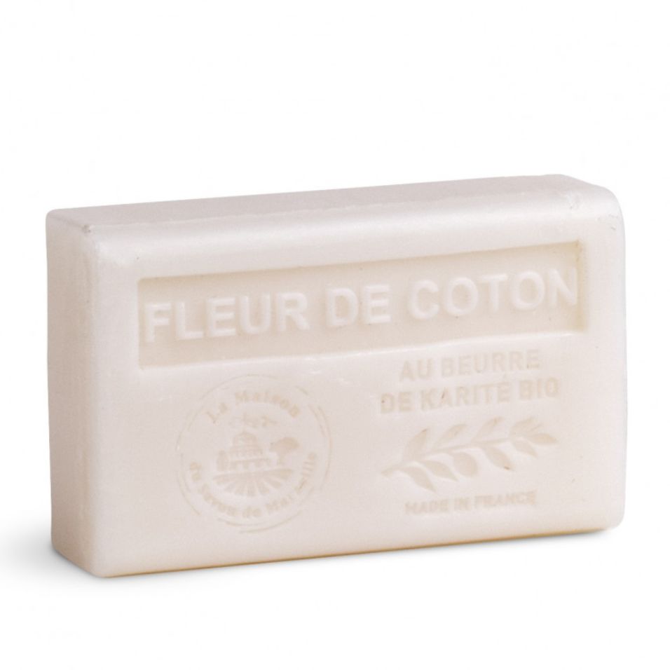 Savon au beurre de karité fleur de coton