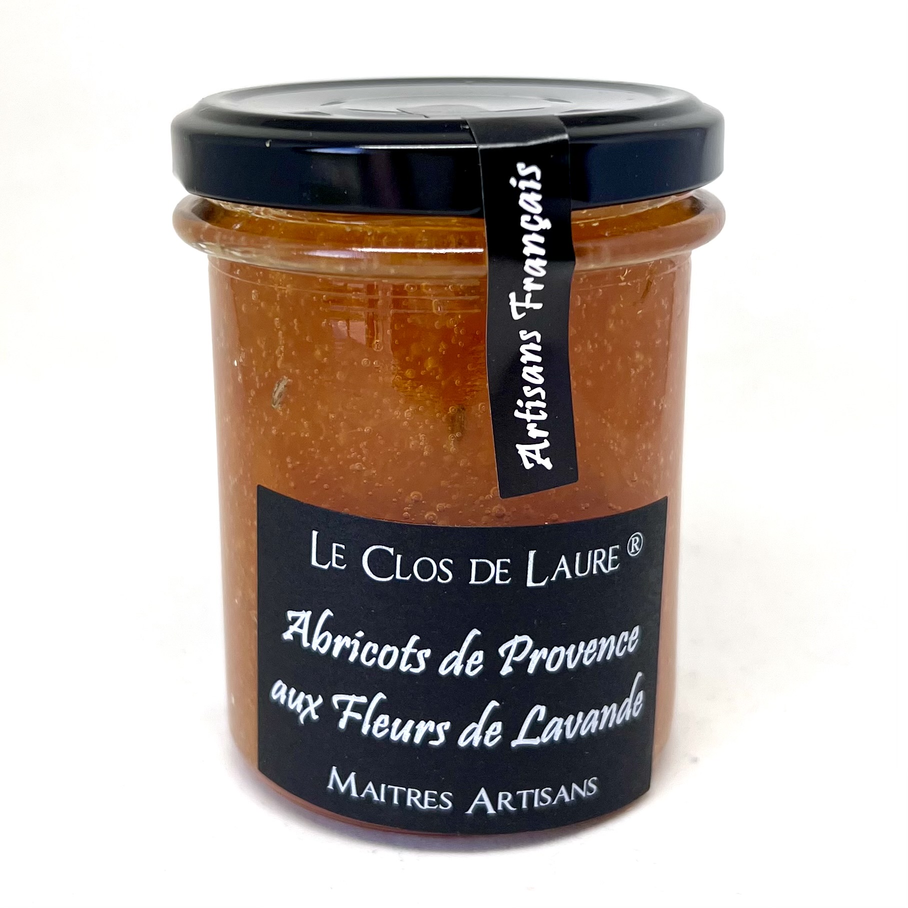 Confiture artisanale d'abricots aux fleurs de lavande, Le Clos de Laure